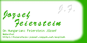 jozsef feierstein business card
